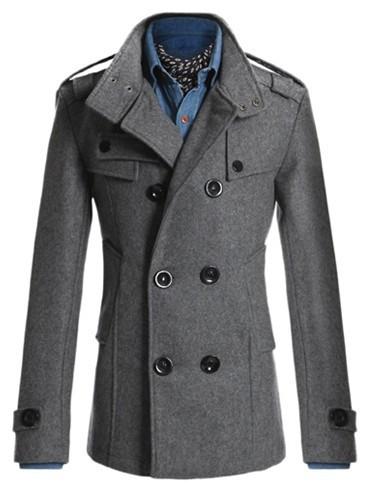 Men's Autumn Business Double Button Coat - TrendSettingFashions 