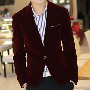 Men's Sleek Velvet Blazer - TrendSettingFashions 