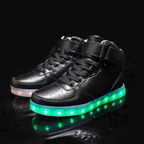 LED Glow Fashion High Tops With 8 LED Color Options Included!! - TrendSettingFashions 