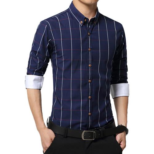 Men's Business Attire Fashion Striped Shirt - TrendSettingFashions 