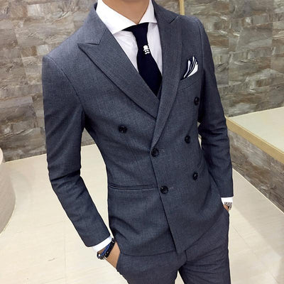 Men's Double Breasted Suit Coat - TrendSettingFashions 