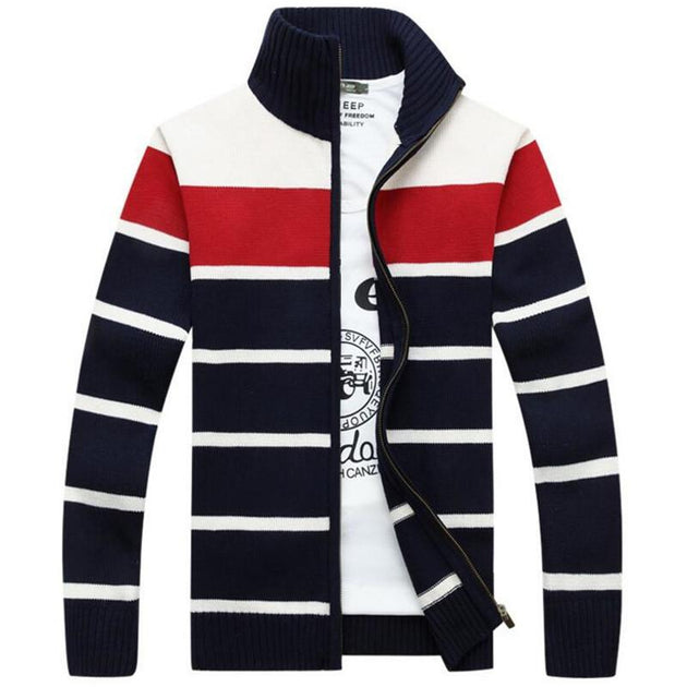 Men's Full Zip Up Sweater - TrendSettingFashions 