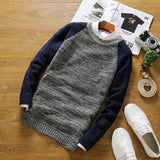 Men's Patchwork Knitted Puilover - TrendSettingFashions 