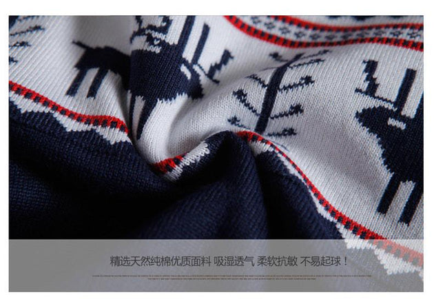 Men's Stylish Deer Print Sweater - TrendSettingFashions 