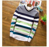 Men's V-Neck Long Sleeved Sweater - TrendSettingFashions 