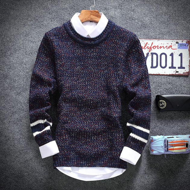 Men's Thick Knit Pullover - TrendSettingFashions 