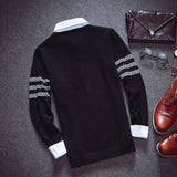 Men's W Print Pullover Sweater - TrendSettingFashions 