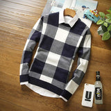 Men's Plaid Argyle Style Pullover - TrendSettingFashions 