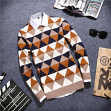 Men's Argyle Plaid Pullover - TrendSettingFashions 