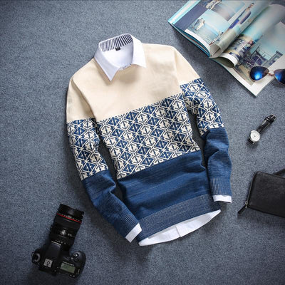 Men's Plaid Fashion Pullover - TrendSettingFashions 