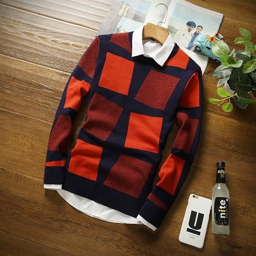 Men's Fashion Cashmere Print Sweater - TrendSettingFashions 