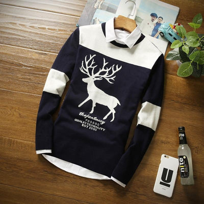 Men's Deer Holiday Sweater - TrendSettingFashions 