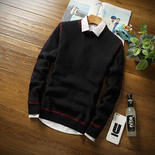 Men's Fashion Stitching Sweater - TrendSettingFashions 