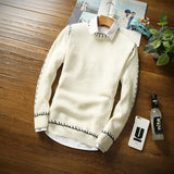 Men's Fashion Stitching Sweater - TrendSettingFashions 