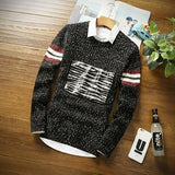 Men's Fashion Patchwork Sweater - TrendSettingFashions 
