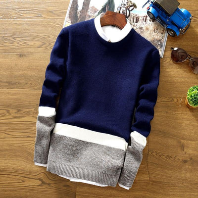 Men's Fashion Stripe Sweater - TrendSettingFashions 