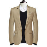 Men's Solid Color Blazer In 6 Colors - TrendSettingFashions 