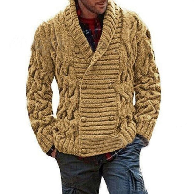 Men's Thick Double Knitted Dress Sweater Up To XXL - TrendSettingFashions 