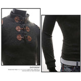 Men's Long-Sleeved Button Collar Sweater - TrendSettingFashions 