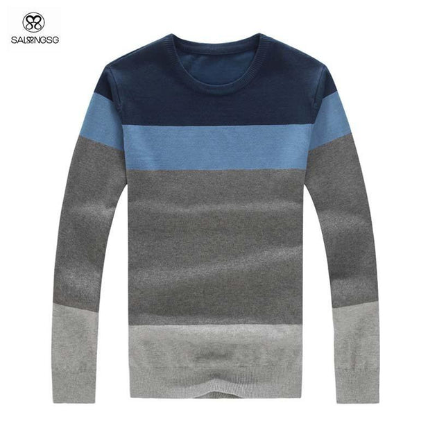 Men's Luxury Striped Pull Over Up To 4XL - TrendSettingFashions 