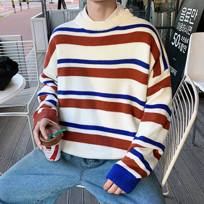 Men's Stripe Pullover Up To 2XL - TrendSettingFashions 