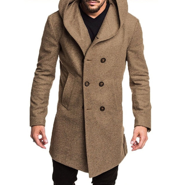 Men's Hooded Pea Coat Up To 4XL - TrendSettingFashions 