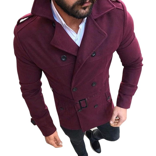 Men's Classic Double Breasted Trench Coat - TrendSettingFashions 