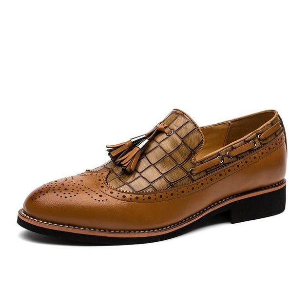 Men's British Brogue Carved Oxfords - TrendSettingFashions 