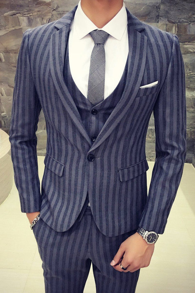 Men's 3 Piece Suit In 2 Colors Up To Size 2XL - TrendSettingFashions 