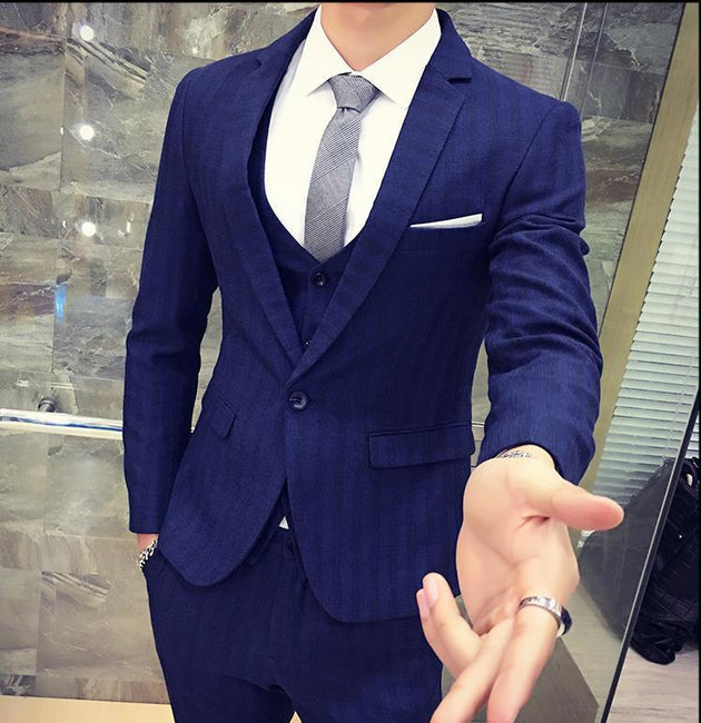 Men's 3 Piece Suit In 2 Colors Up To Size 2XL - TrendSettingFashions 