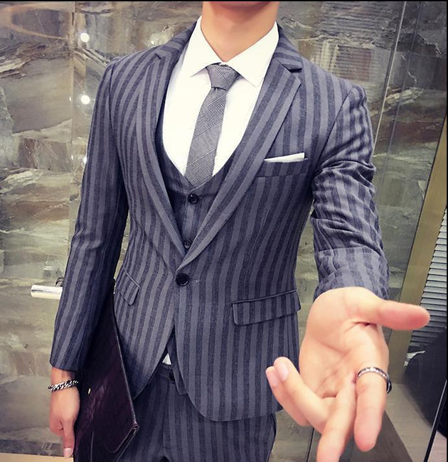 Men's 3 Piece Suit In 2 Colors Up To Size 2XL - TrendSettingFashions 