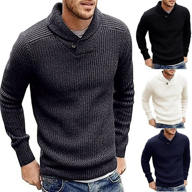 Men's Winter Warm Knitted Sweater Up To 2XL - TrendSettingFashions 