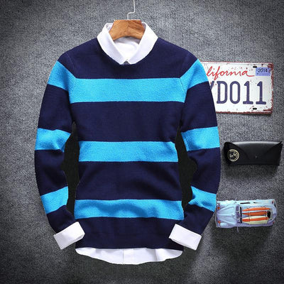 Men's 4 Stripe Casual Pullover - TrendSettingFashions 