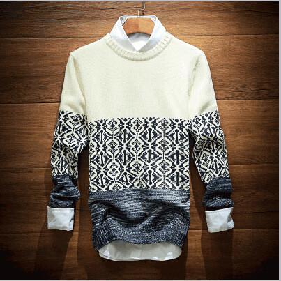 Men's Stitching Design Pullover - TrendSettingFashions 
