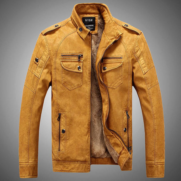 Men's Motorcycle Biker Leather Jacket - TrendSettingFashions