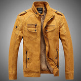 Men's Motorcycle Biker Leather Jacket - TrendSettingFashions 