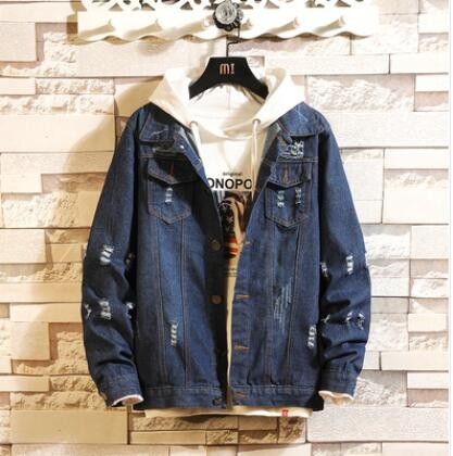 Men's Denim Streetwear Jacket Up To 3XL - TrendSettingFashions 