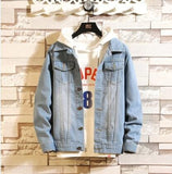 Men's Denim Streetwear Jacket Up To 3XL - TrendSettingFashions 