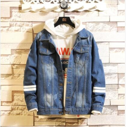 Men's Denim Streetwear Jacket Up To 3XL - TrendSettingFashions 