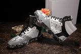 Men's Patchwork Fashion Print High Tops - TrendSettingFashions 