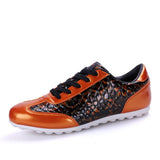 Men's Snake Skin Design Breathable Flats - TrendSettingFashions 