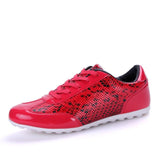 Men's Snake Skin Design Breathable Flats - TrendSettingFashions 