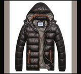 Men's Down Parka Hooded Jacket Up To 3XL - TrendSettingFashions 
