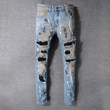 Men's Denim Ripped Washed Old Damage Jeans - TrendSettingFashions 