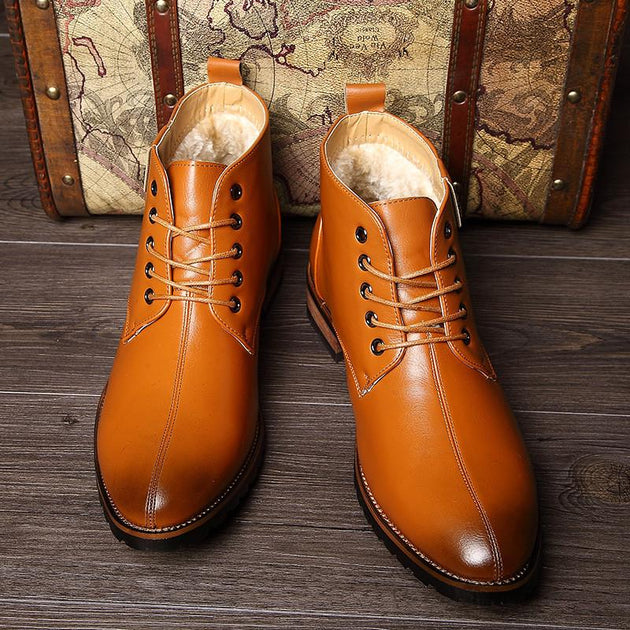 Men's 2 Tone Ankle Dress Boot - TrendSettingFashions 