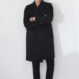 Men's Long Cashmere Button Up Coat Up To 2XL - TrendSettingFashions 