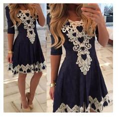 Womens Lace Up V-Neck Dress - TrendSettingFashions 