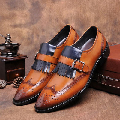 Luxury Genuine Leather Business Dress Shoes In 2 Colors - TrendSettingFashions 