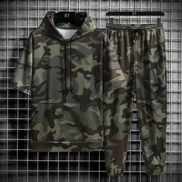 Men's Camouflage Sport Suit Sports (Hoodie+Trousers)Up To 3XL - TrendSettingFashions 