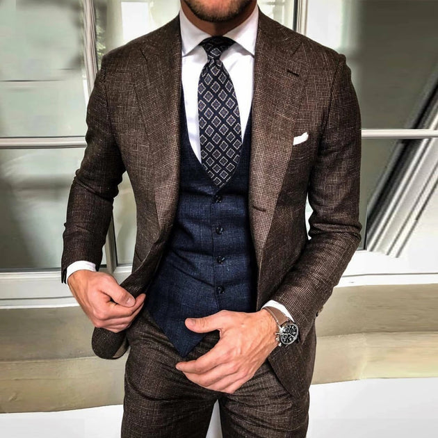 Men's Business 3 Piece Suit - TrendSettingFashions 